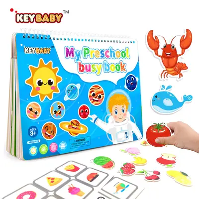 keybaby Quiet Book, wiederablösbare Sticker, Busy Book - 10