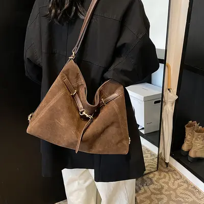Vintage Matte Women's Handbag, Large Capacity, Casual Tote and Backpack