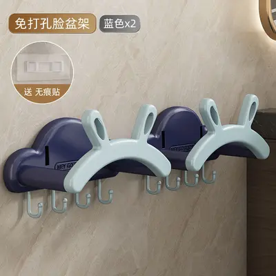 Dropshipping - Rabbit Ear Sink Storage Shelf, Telescopic and No Drilling Required, Bathroom Wall-Mounted Shelf, Cute and Fun Home Accessories - 11