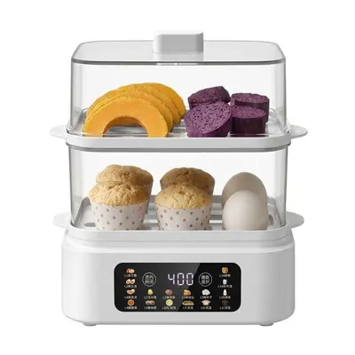 2026 Egg Steamer Egg Cooker Household Small New Model Automatic Power-Off Breakfast Machine Steamer Pot Egg Boiler Steaming and Cooking Eggs