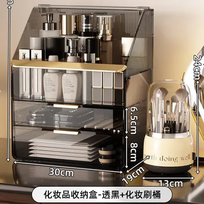 Luxus-Kosmetikschrank mit großem Fassungsvermögen für Pinsel und Lidschatten - 11