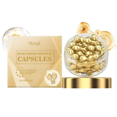 HOYGI hiyaluronik asit serum kapsülü nazik nemlendirme ile cildin durumunu korur, pürüzsüz ve ince dokulu cilt serumu
