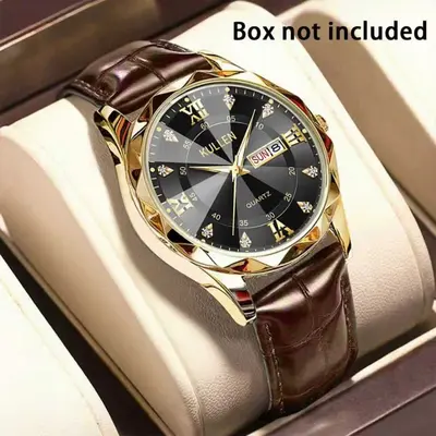 Swiss men's watch, quartz, ultra-thin, calendar, waterproof - 9
