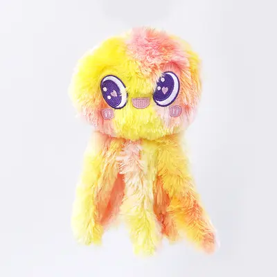 Plush Jellyfish Dog Toy with Squeaker, Chew-Resistant, for Small Dogs - 8