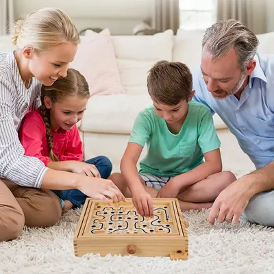 Montessori-Balancespiel, Aufmerksamkeitstraining, Kugelbahn - 5
