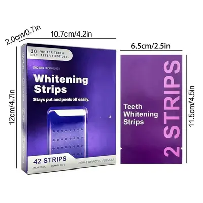 V34 Purple Teeth Whitening Strips, Yellowing Removal, Dry Strips - 5