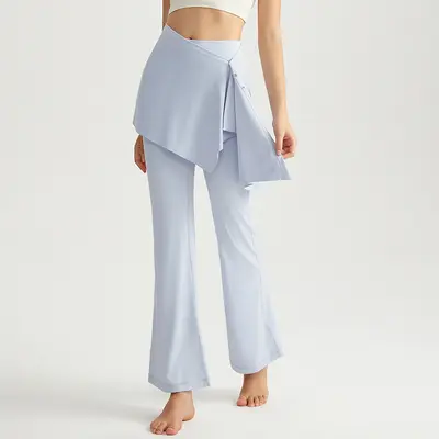Antibacterial Detachable Two-Piece Yoga Pants, Women's Micro Flare - 8