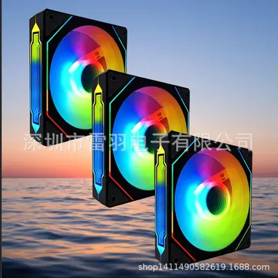 Prism Dört Nesil Pro 12cm Bilgisayar Kasa Fanı ARGB Godlight Senkron RGB Fantezi Sıcaklık Kontrolü Sessiz Fan