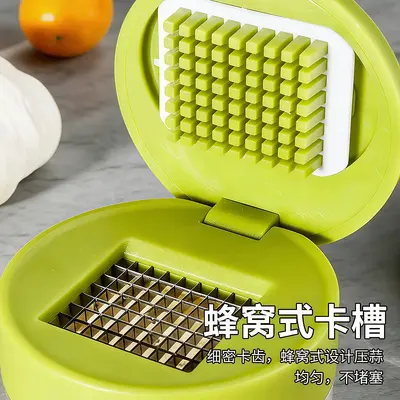 Manual Garlic Mincer Kitchen Multifunctional Garlic Press Household Garlic Crusher Ginger Scallion Garlic Paste Garlic Grain Auxiliary Food Tool
