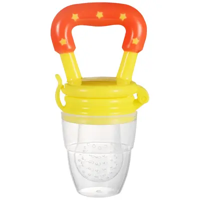 Silicone mesh feeder bag, baby fruit feeding set