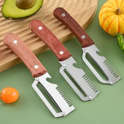 Stainless steel multifunctional kitchen peeler set