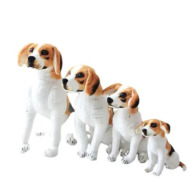 Simulated Plush Dog Toy Figure, Spotted Dog, Shepherd and Beagle Plush Doll - 6