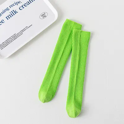 Çocuk A sınıfı pamuklu çorap, çift iğne, şeker renkli, orta boy - 12