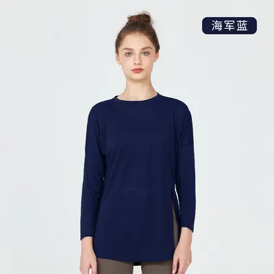 Damen-Sportoberteil in Plus Size, Langarm, lockerer Schnitt, 2023 - 13