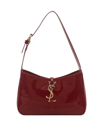 Damen-Handtasche aus Lackleder, Baguette-Modell mit Spiegeloptik - 5