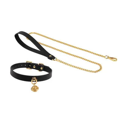 Gold Small Bell Dog Collar with Leash, Women's Pull Rope - 6