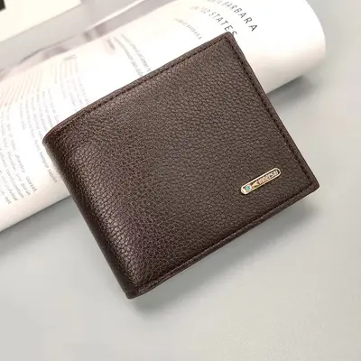 Men's Horizontal Short Wallet with Multiple Card Slots - 8
