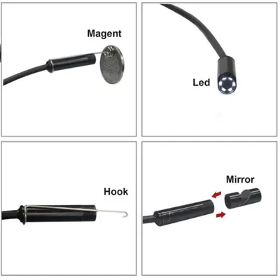 720p HD USB endoskop, 5.5mm, gece görüşlü, su geçirmez - 6