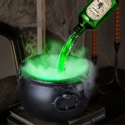 Halloween Festival Decoration Magic Floating Bottle and Diffuser - Black Witch Bowl HocusPocus Party