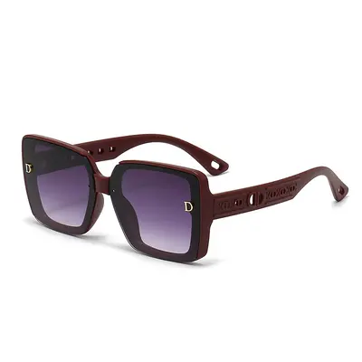 Women's Sunglasses, Large Frame, UV Protection, Korean Style - 12
