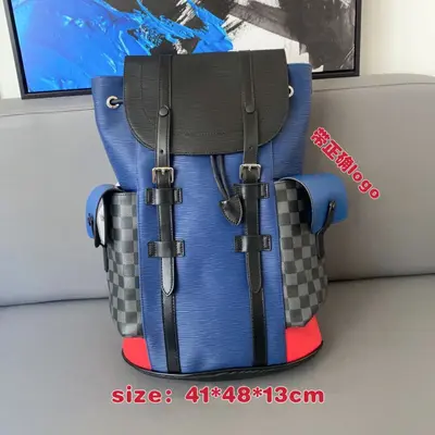 Men's Large Capacity Backpack with Laptop Compartment, Classic Monogram - 12