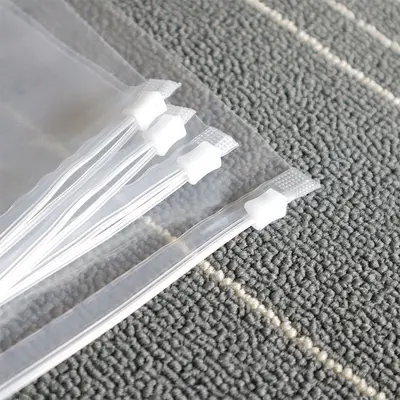 CPE fermuarlı çanta uyarı mesajlı plastik giyim ambalaj poşeti iç çamaşırı sütyen külot kendinden yapışkanlı EVA buzlu. - 7