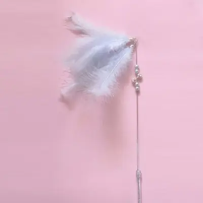 Feather Tassel Fairy Cat Teaser Wand with Bell, Chew-Resistant - 8