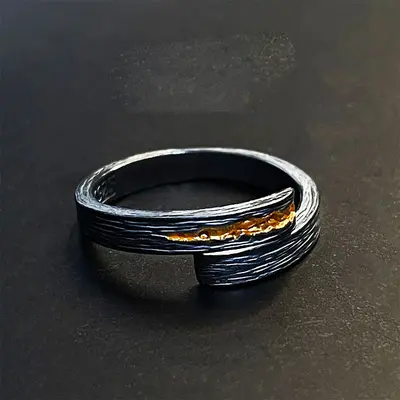 Men's ring, vintage, adjustable - 11
