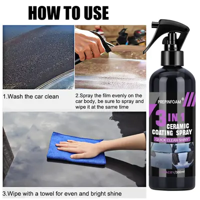 PREPINFOAM 3-in-1 Car Nano Ceramic Quick Paint Spray - 3