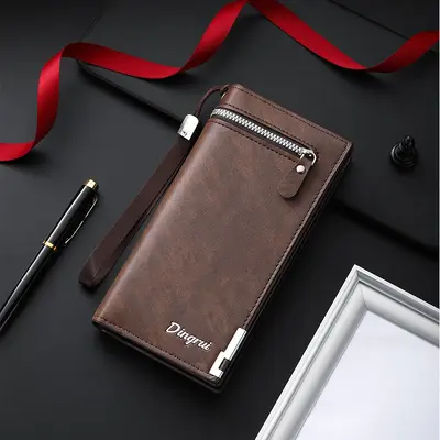 Men's Business Clutch, Multifunctional Zipper, Large Capacity - 8