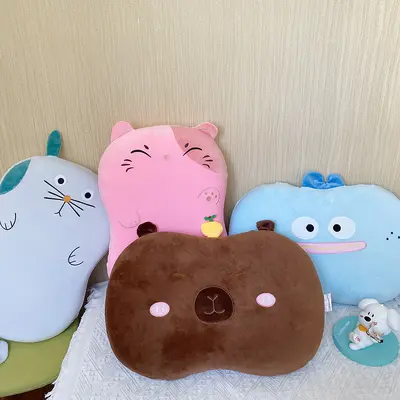 Kedi desenli bellek köpüğü yastık, seyahat boyun yastığı - 5
