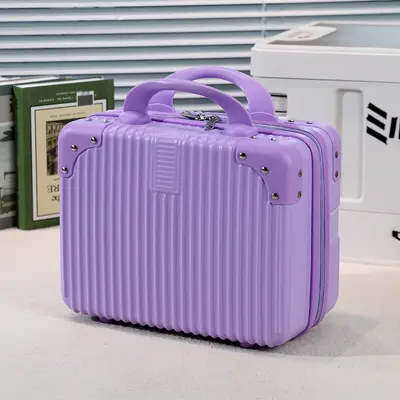 Mini el çantası, seyahat kozmetik çantası, kadın el çantası basit kilitsiz kozmetik çantası, 14 inç hatıra kutusu - 12