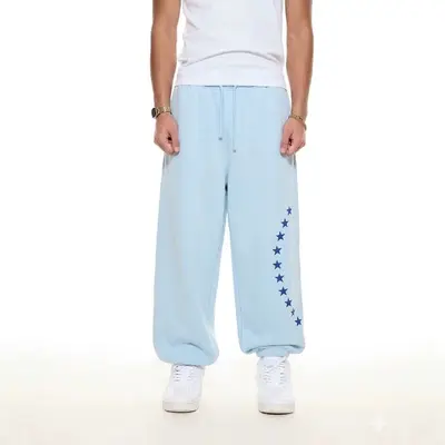 Y2K Sterne-Print Elastische Lockere Hose, drei Farben, Sommer