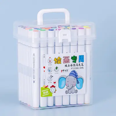 Doppelseitiger Marker-Stift-Set 12 Farben waschbar