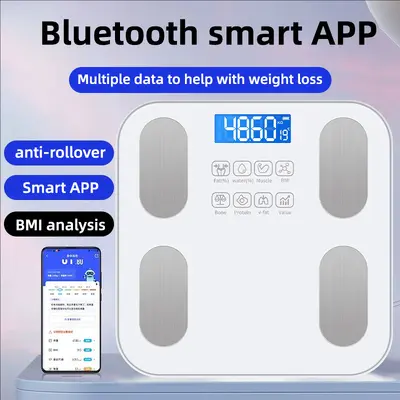 AI-Körperwaagen mit Körperfettmessung, wiederaufladbar, kleine hochpräzise Personenwaage mit intelligentem Gewicht BMI, elektronische Waage für den Hausgebrauch - 2