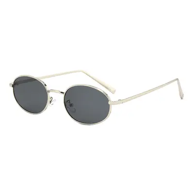 Cat Eye Sunglasses for Women, Metal Oval Frame, UV400 Protection - 4