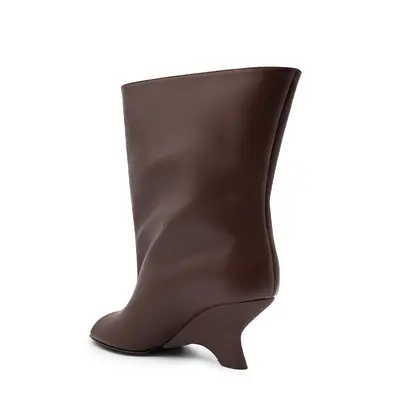 Damen-Keilstiefel mit Fischmaul-Design, kurz