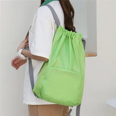 Unisex büzgülü cepli çok fonksiyonlu sırt çantası kuru ve ıslak ayrıştırmalı büyük kapasiteli kullanışlı spor seyahat çantası satışa hazır - 5