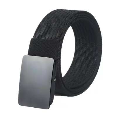 Men's Automatic Buckle Canvas Belt Imitation Nylon Outdoor Comfortable Military Training Shorts Belt Versatile Tactical Belt