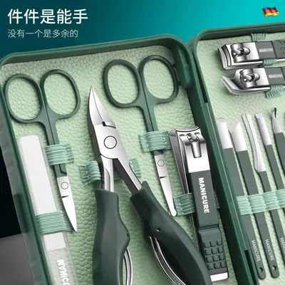 Premium-Nagelschere-Set, dunkelgrün - 3