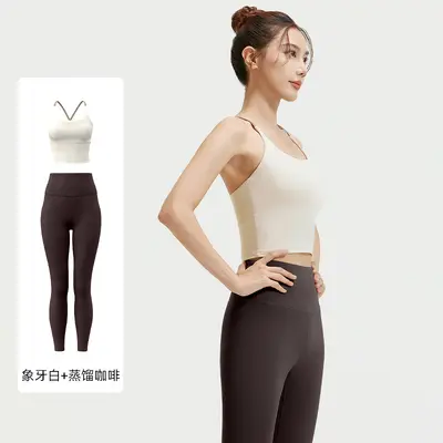 Yeni düz renk ekleme yoga kıyafeti darbe emici push-up dikişsiz güzel sırtlı spor fitness atlet kadınlar için - 10