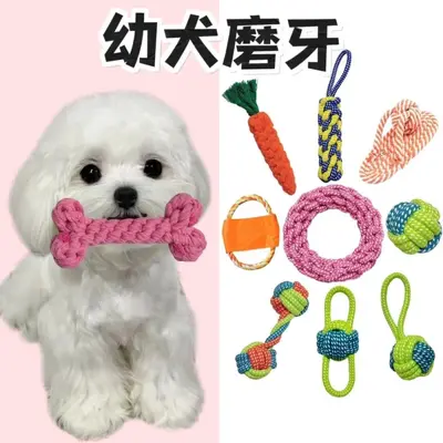 Dog Rope Toy, Durable Knot Ball Tug Rope for Puppies - 4