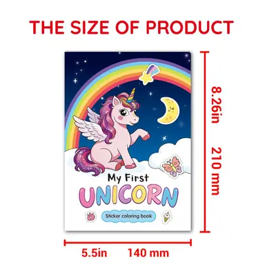 Einhorn-Malbuch mit Aufklebern für Kinder - 6