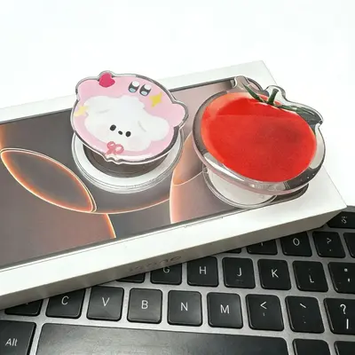 Magnetic air cushion stand manufacturer, acrylic custom-shaped epoxy DIY small gifts, logo-printed lazy desktop stand customization.