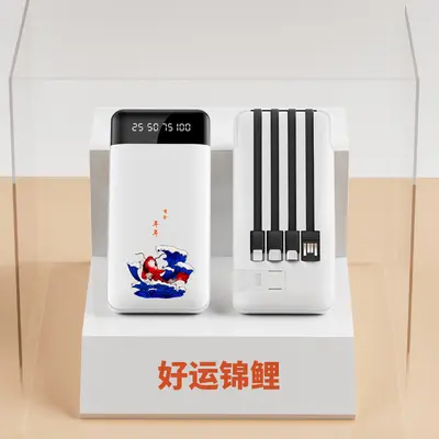 Hızlı şarjlı mini powerbank, dahili kablolu 20000 mAh toptan büyük kapasiteli mobil güç kaynağı, özelleştirilmiş LOGO - 8