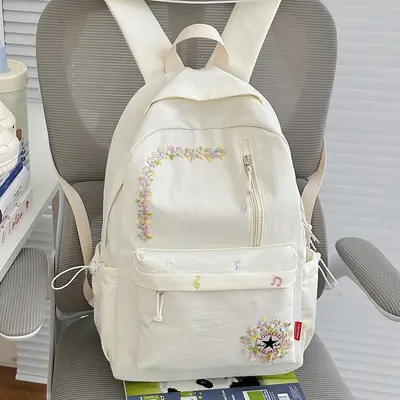 Neue grenzüberschreitende Freizeit-Trend-Rucksack mit Blumenmuster hochwertige leichte Schultasche großes Fassungsvermögen beliebter Campus-Rucksack - 7