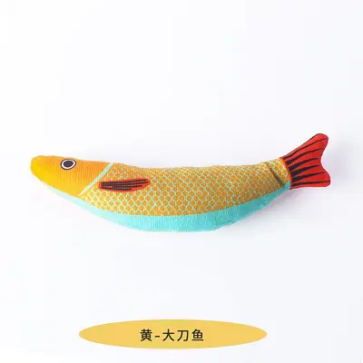 Catnip Linen Fish Cat Toy, Chew-Resistant for Kittens - 11