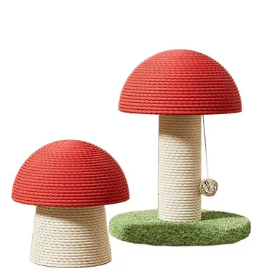 Mushroom Cat Scratching Board, Small Sisal Rope, Durable Cat Toy - 6
