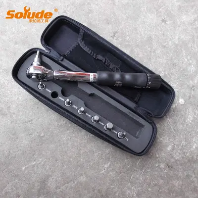 2-14 N.m Mini Preset Torque Wrench with Window Display and Interchangeable Heads - 3