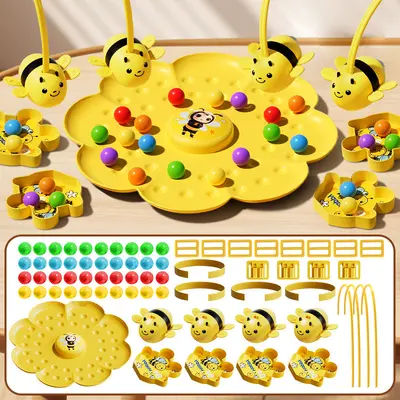 Little Bee Pick Beans Educational Board Game for Kids, Attention Training - 8